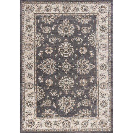 Palacedesigns 5 ft. 3 in. x 7 ft. 7 in. Polypropylene Grey & Ivory Area Rug PA3654245